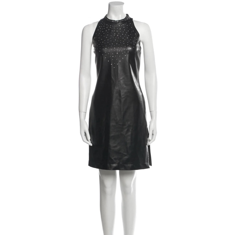 Versace Jeans Couture faux leather mini dress with rhinestones. So so cute.